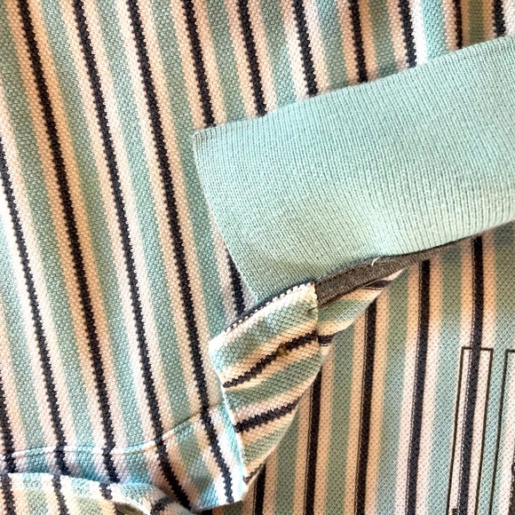 Eddie Bauer men’s medium polo striped shirt, blue - Picture 5 of 5